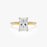 1.50 Ctw 14k Radiant Cut Lab Grown Diamond Hidden Halo Engagement Ring – Aurora 14k Gold Ferkos Fine Jewelry