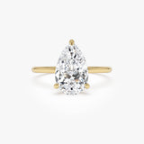 2.00 Ctw 14k Pear Shaped Lab Grown Diamond Hidden Halo Engagement Ring – Amara 14k Gold Ferkos Fine Jewelry