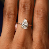 2.00 Ctw 14k Pear Shaped Lab Grown Diamond Hidden Halo Engagement Ring – Amara Ferkos Fine Jewelry
