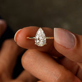 2.00 Ctw 14k Pear Shaped Lab Grown Diamond Hidden Halo Engagement Ring – Amara Ferkos Fine Jewelry