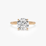 2.00 Ctw 14k Round Brilliant Lab Grown Diamond Engagement Ring with Hidden Halo – Rosalie Ferkos Fine Jewelry