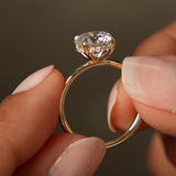 2.00 Ctw 14k Round Brilliant Lab Grown Diamond Engagement Ring with Hidden Halo – Rosalie Ferkos Fine Jewelry