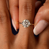 2.00 Ctw 14k Round Brilliant Lab Grown Diamond Engagement Ring with Hidden Halo – Rosalie Ferkos Fine Jewelry