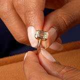 2.00 Ct 14k Emerald Cut Lab Grown Bezel Setting Diamond Engagement Ring – Naomi Ferkos Fine Jewelry