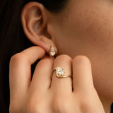 14k 1 CTW Pear Shape Lab Grown Diamond Ring - Bona Ferkos Fine Jewelry