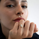 14k 1 CTW Pear Shape Lab Grown Diamond Ring - Bona Ferkos Fine Jewelry