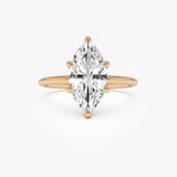 2.00 Ctw 14k Marquise Lab Grown Diamond Engagement Ring with Hidden Halo – Natalia Ferkos Fine Jewelry