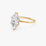 2.00 Ctw 14k Marquise Lab Grown Diamond Engagement Ring with Hidden Halo – Natalia Ferkos Fine Jewelry