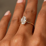 2.00 Ctw 14k Marquise Lab Grown Diamond Engagement Ring with Hidden Halo – Natalia Ferkos Fine Jewelry