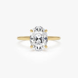 2.00 Ctw 14k Oval Shaped Prong Setting Lab Grown Diamond Engagement Ring – Odessa 14k Gold Ferkos Fine Jewelry