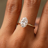 2.00 Ctw 14k Oval Shaped Prong Setting Lab Grown Diamond Engagement Ring – Odessa Ferkos Fine Jewelry