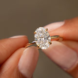2.00 Ctw 14k Oval Shaped Prong Setting Lab Grown Diamond Engagement Ring – Odessa Ferkos Fine Jewelry