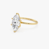 2.00 Ctw 14k Marquise Shape Prong Setting Lab Grown Diamond Engagement Ring – Verity Ferkos Fine Jewelry