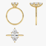 2.00 Ctw 14k Marquise Shape Prong Setting Lab Grown Diamond Engagement Ring – Verity Ferkos Fine Jewelry