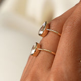 1.50 Ctw 14k Oval Shaped Bezel Setting Lab Grown Diamond Engagement Ring – Celina Ferkos Fine Jewelry
