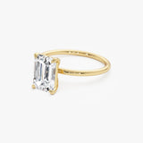 2.00 Ctw 14k Emerald Cut Prong Setting Lab Grown Diamond Engagement Ring – Marcelline Ferkos Fine Jewelry