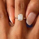 2.00 Ctw 14k Emerald Cut Prong Setting Lab Grown Diamond Engagement Ring – Marcelline Ferkos Fine Jewelry