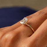 2.00 Ctw 14k Emerald Cut Prong Setting Lab Grown Diamond Engagement Ring – Marcelline Ferkos Fine Jewelry