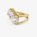 2.00 Ctw 14k Pear Shaped Lab Grown Diamond Stacked Rings - Chloe Ferkos Fine Jewelry