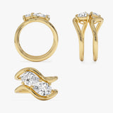 2.00 Ctw 14k Pear Shaped Lab Grown Diamond Stacked Rings - Chloe Ferkos Fine Jewelry