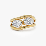 2.00 Ctw 14k Oval Shaped Lab Grown Diamond Stacked Rings - Rhea 14k Gold Ferkos Fine Jewelry
