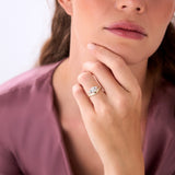 1.50 Ctw 14k Marquise Shaped Contemporary Design Lab Grown Diamond Ring - Noemi Ferkos Fine Jewelry