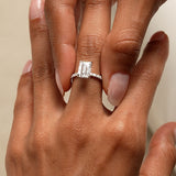 2.00 Ctw 14k Radiant Cut Lab Grown Diamond Pavé Band Ring with Hidden Halo – Delara Ferkos Fine Jewelry