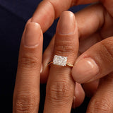 1 CTW 14k Radiant Cut Lab Grown Radiant Shaped East-West Set Diamond Ring - Alba Ferkos Fine Jewelry