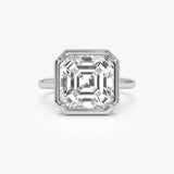 5.00ctw 14k Asscher Cut Lab Grown Diamond Engagement Ring - Ciro 14k White Gold Ferkos Fine Jewelry