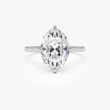 3.00 Ctw 14k Gold Oval Shape Prong Setting Engagement Ring - Vita 14k White Gold Ferkos Fine Jewelry