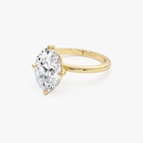 3.00 Ctw 14k Gold Oval Shape Prong Setting Engagement Ring - Vita Ferkos Fine Jewelry