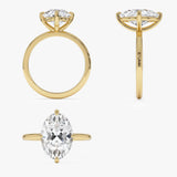 3.00 Ctw 14k Gold Oval Shape Prong Setting Engagement Ring - Vita Ferkos Fine Jewelry