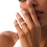 1.48ctw Emerald Cut Lab Diamond Anniversary Ring - Pina Ferkos Fine Jewelry
