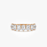 1.48ctw Emerald Cut Lab Diamond Anniversary Ring - Pina Ferkos Fine Jewelry