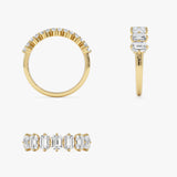 1.48ctw Emerald Cut Lab Diamond Anniversary Ring - Pina Ferkos Fine Jewelry