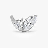 3.00ctw 14k Marquise & Trillion Lab Grown Diamond Statement Ring - Mica 14k White Gold Ferkos Fine Jewelry
