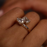 2.11 Ctw 14k Lab Grown Diamond Two Stone Toi et Moi Ring - Tina Ferkos Fine Jewelry
