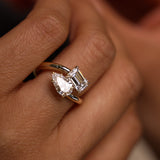 2.11 Ctw 14k Lab Grown Diamond Two Stone Toi et Moi Ring - Tina Ferkos Fine Jewelry