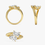 2.11 Ctw 14k Lab Grown Diamond Two Stone Toi et Moi Ring - Tina Ferkos Fine Jewelry