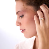 1ct Oval Shaped Lab Grown Contemporary Diamond Engagement Ring - Clio Ferkos Fine Jewelry