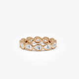 2.29 Ctw 14K Pear Lab Grown Diamond Full Eternity Band - Calia Ferkos Fine Jewelry