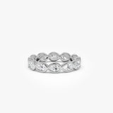 2.29 Ctw 14K Pear Lab Grown Diamond Full Eternity Band - Calia 14K White Gold Ferkos Fine Jewelry