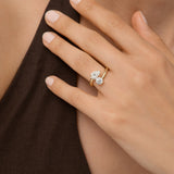 2 CTW 14k Pear and Round Lab Grown Diamond Bypass Ring - Roma Ferkos Fine Jewelry