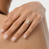 2 CTW 14k Pear and Round Lab Grown Diamond Bypass Ring - Roma Ferkos Fine Jewelry