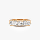 1.60 CTW 14k Asscher Cut Lab Grown Diamond Band - Drusa Ferkos Fine Jewelry