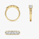 1.60 CTW 14k Asscher Cut Lab Grown Diamond Band - Drusa Ferkos Fine Jewelry