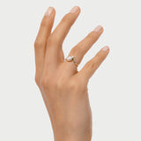 1.00 Ctw 14k Oval Shaped Lab Grown Diamond Bezel Wave Engagement Ring - Trina Ferkos Fine Jewelry