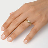 0.20 ctw 14k Pear Shape Lab Grown Diamond Curved Stacking Ring - Cilia Ferkos Fine Jewelry
