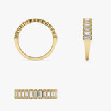 14k Unique Lab Grown Baguette Diamond Ring - Sera Ferkos Fine Jewelry