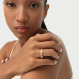 0.90 Ctw 14k Marquise Shaped Lab Grown Diamond Band - Saga